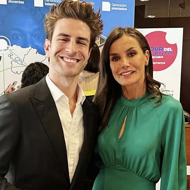 La reina Letizia y el actor Mario Marzo. 