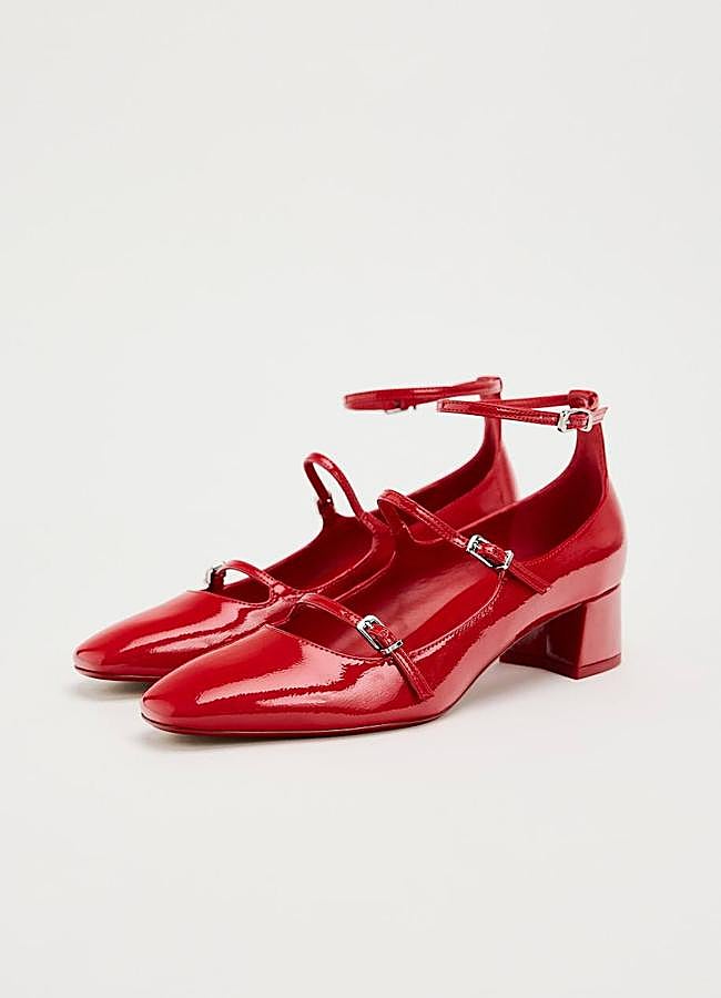 Imagen - Mary jane de charol rojo estilo parisino