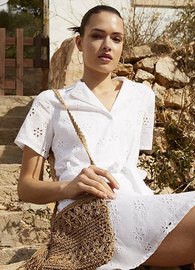 Imagen - Vestido corto bordado estilo camisero