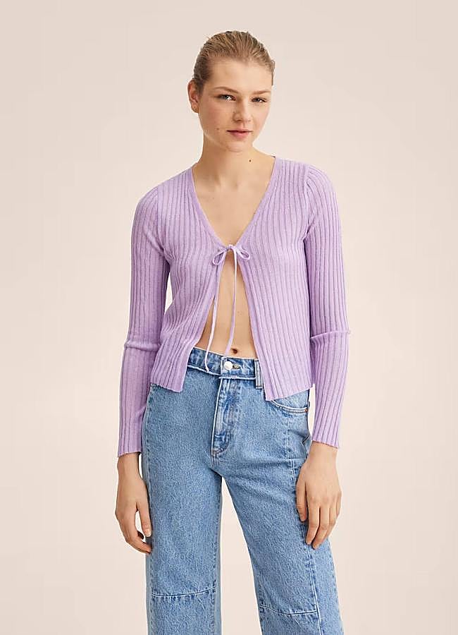 Imagen - Cárdigan romántico de canalé con lazada