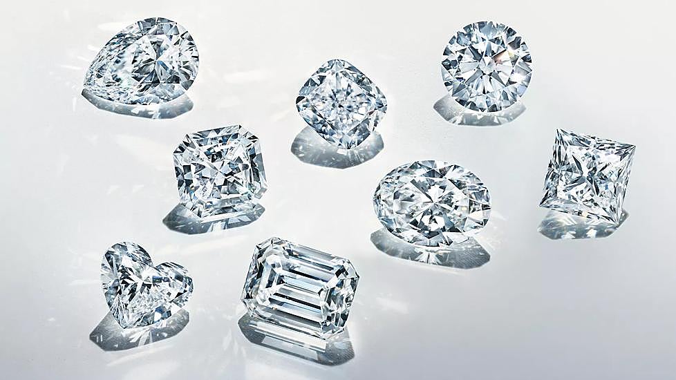 Diamantes de diferentes tallas y formas de Tiffany&Co.