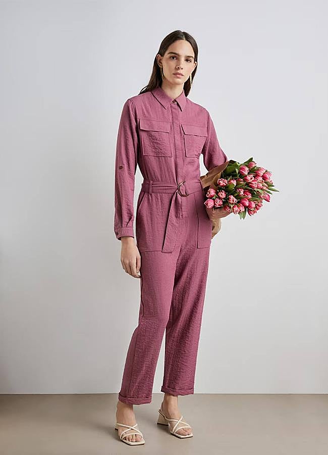 Imagen - Mono cargo color rosa