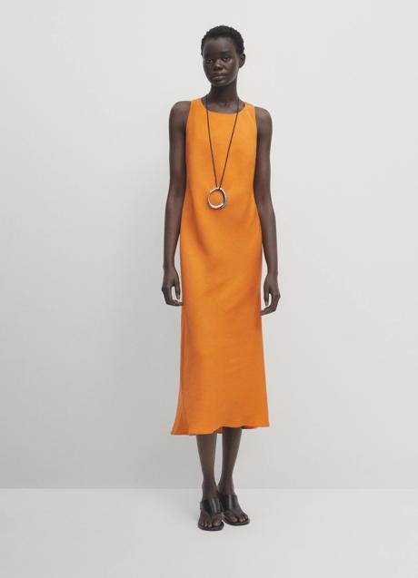 Imagen - Vestido naranja de Massimo Dutti (79,99 euros)