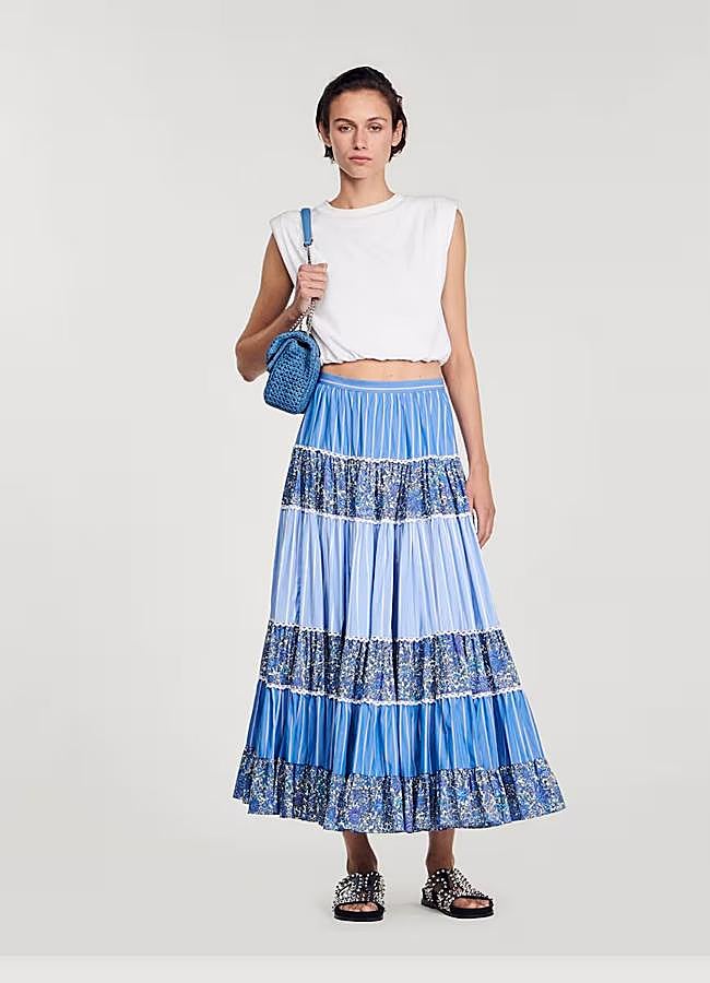 Imagen - Falda larga patchwork de Sandro, 365 euros.