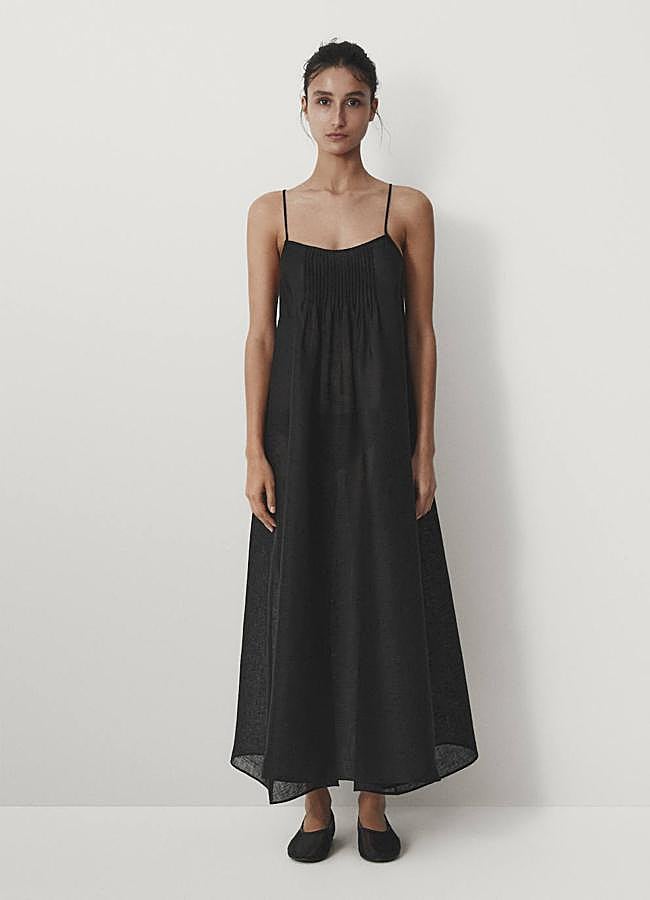 Imagen - Vestido de tirantes en tejido de lino