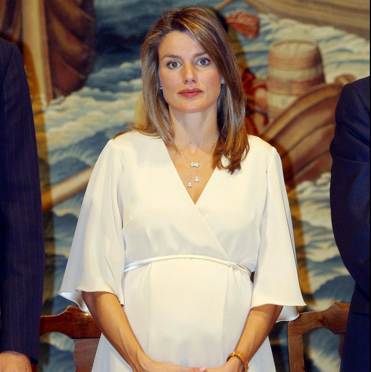 Doña Letizia embarazada de la princesa Leonor. 