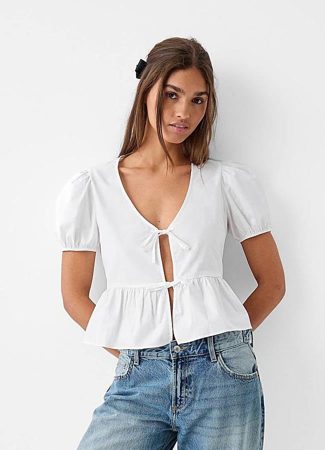 Imagen - Blusa con lazos blanca