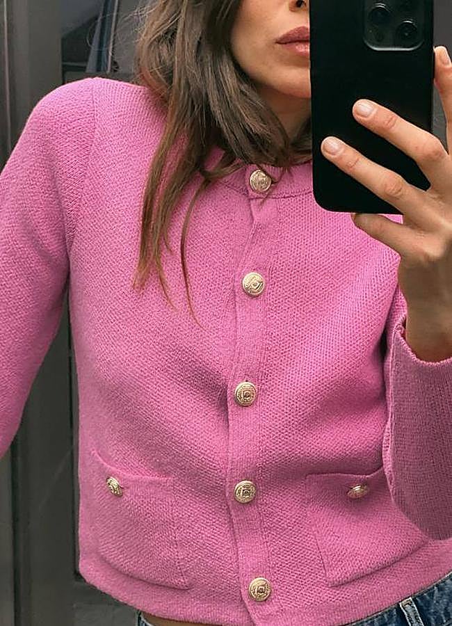 Imagen - Chaqueta de punto rosa