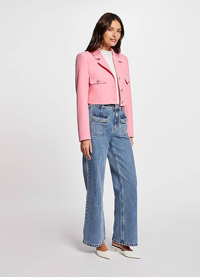 Imagen - Chaqueta crop rosa