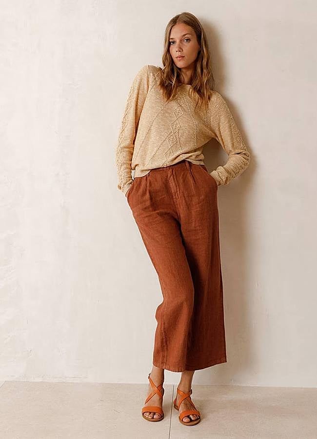 Imagen - Pantalón culotte de lino