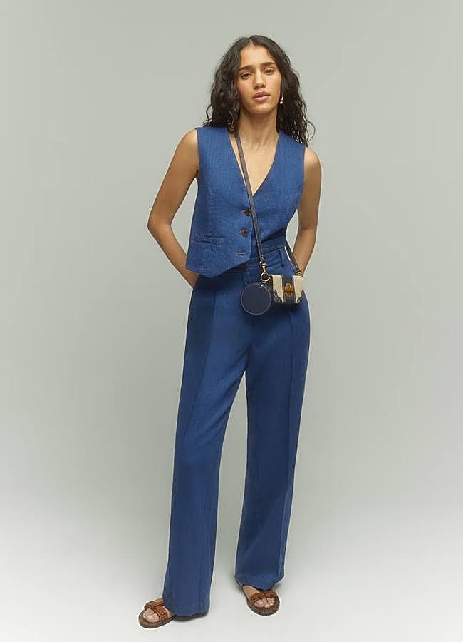 Imagen - Pantalón de lino efecto vaquero