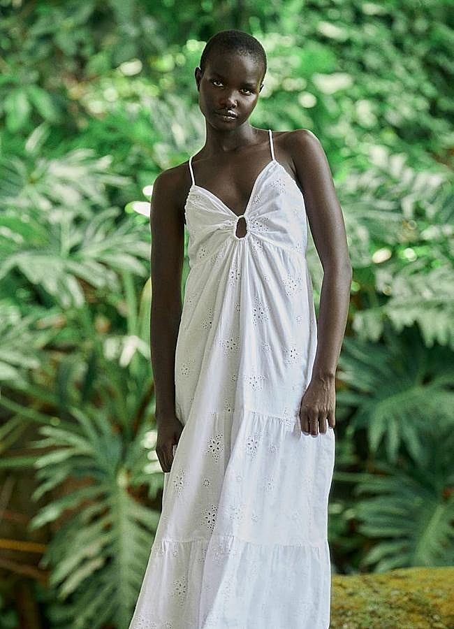 Imagen - Vestido bordado con tirantes finos