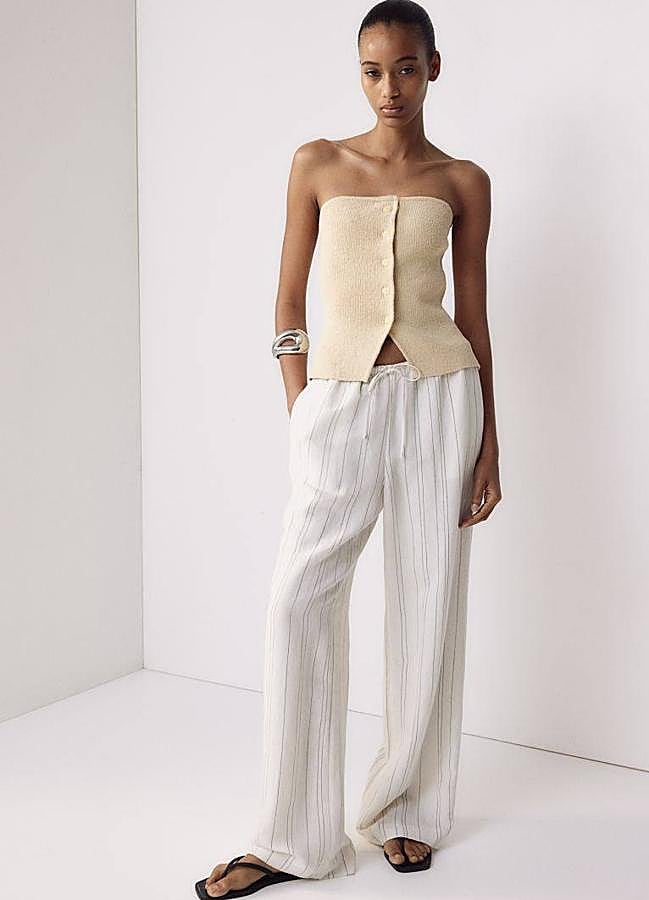 Imagen - Pantalones de rayas color blanco