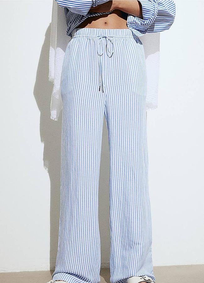 Imagen - Pantalones de rayas en tejido de algodón