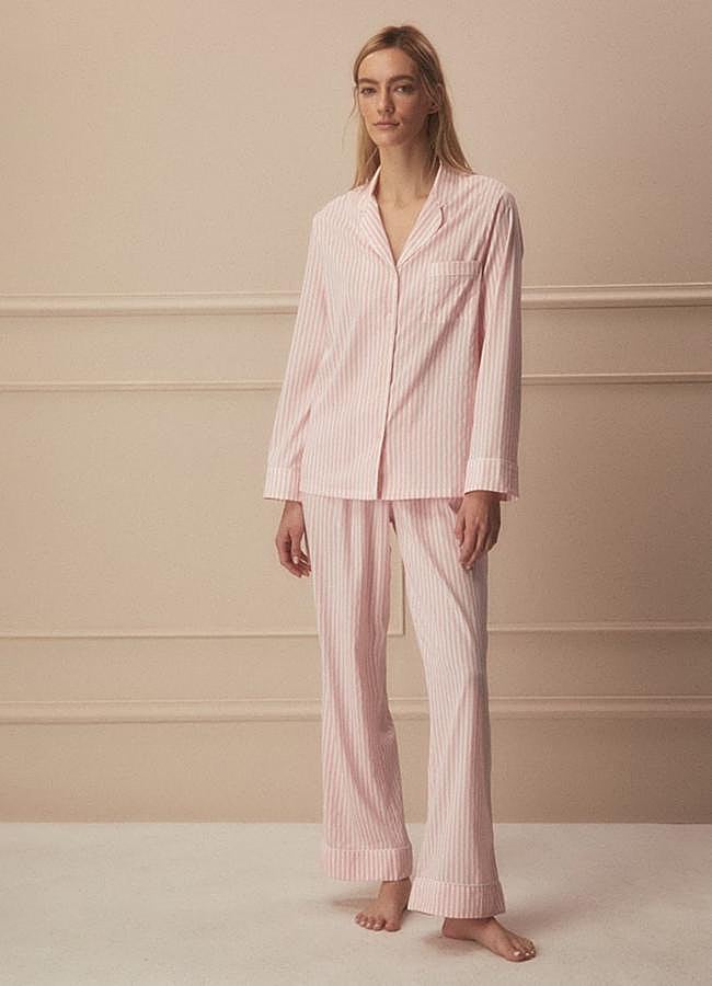 Imagen - Pijama con estampado de rayas en rosa de Sfera.