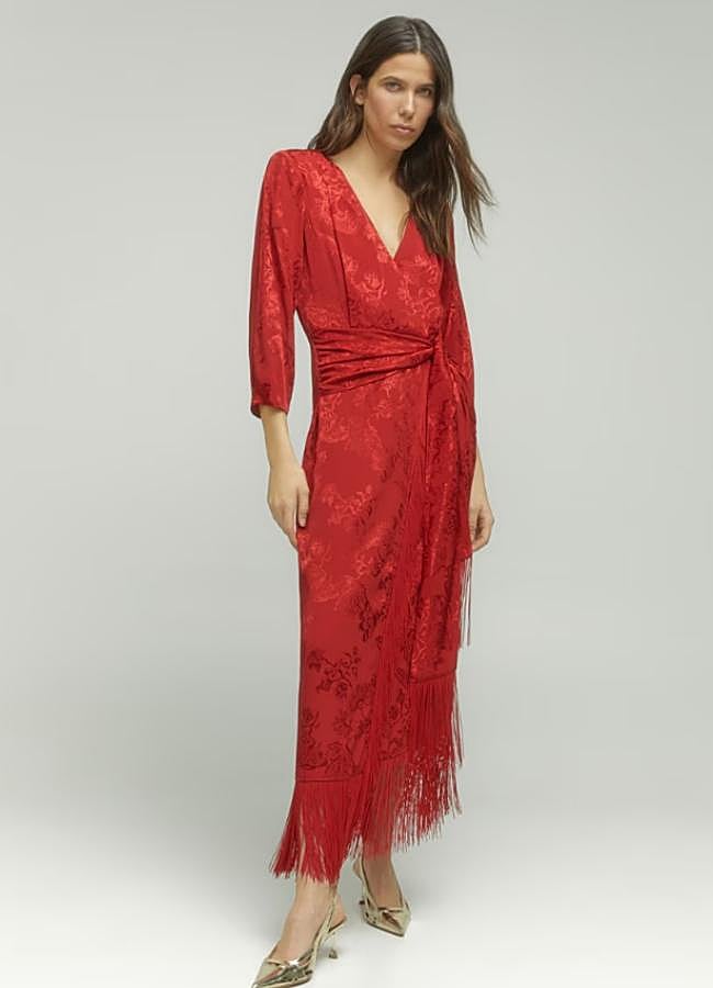 Imagen - Vestido rojo con flecos de El Corte Inglés/EL CORTE INGLÉS