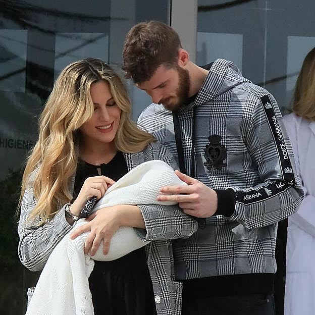 Edurne y David De Gea tras el nacimiento de su única hija. 