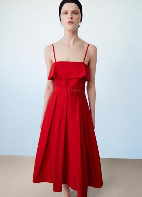 Imagen - Vestido rojo con vuelo de Sfera (59,99 euros)