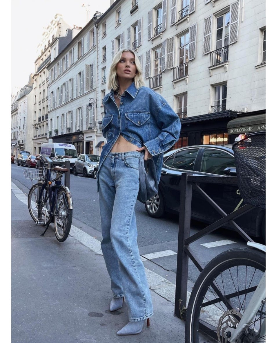 Imagen - Elsa Hosk con un total look denim/@hoskelsa