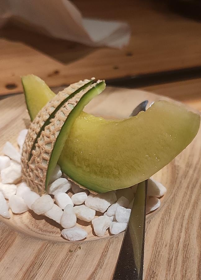 Imagen - El Crown Melon, la denominación de origen de muskmelon más prestigiosa de Japón, que podemos disfrutar a los postres en Pilar Akaneya. / Pilar Akaneya
