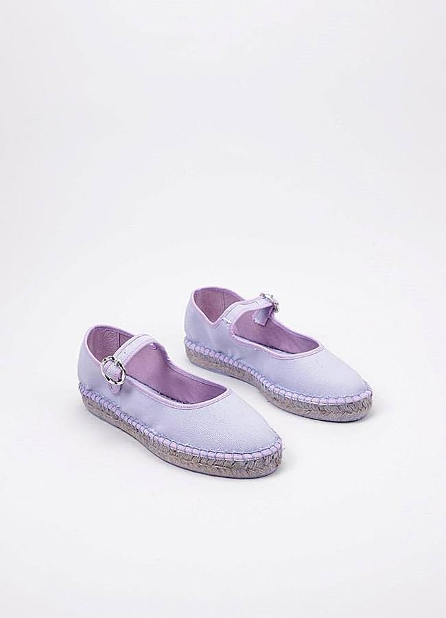 Imagen - Merceditas de yute en tono lila