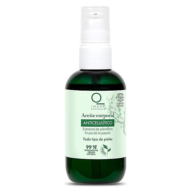 Aceite corporal natural para celulitis de Dia (3,50 euros).