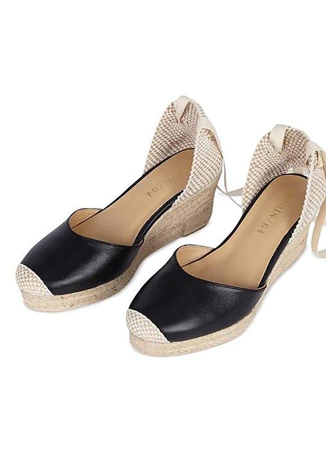 Imagen - Alpargatas negras en tejido de piel