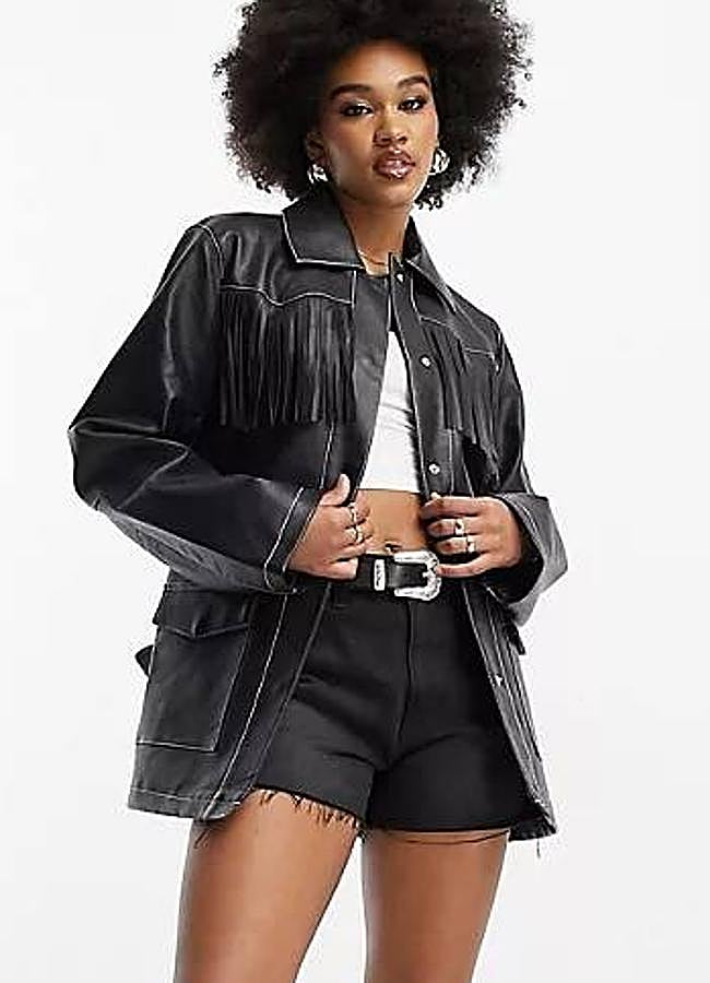 Imagen - Cazadora de flecos efecto cuero
