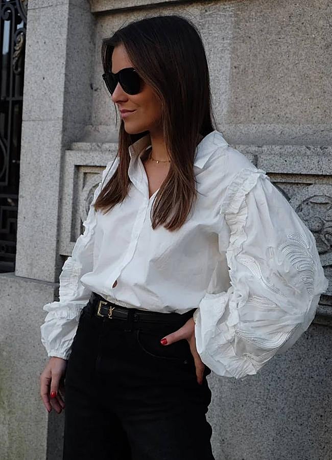 Imagen - Blusa blanca con volantes