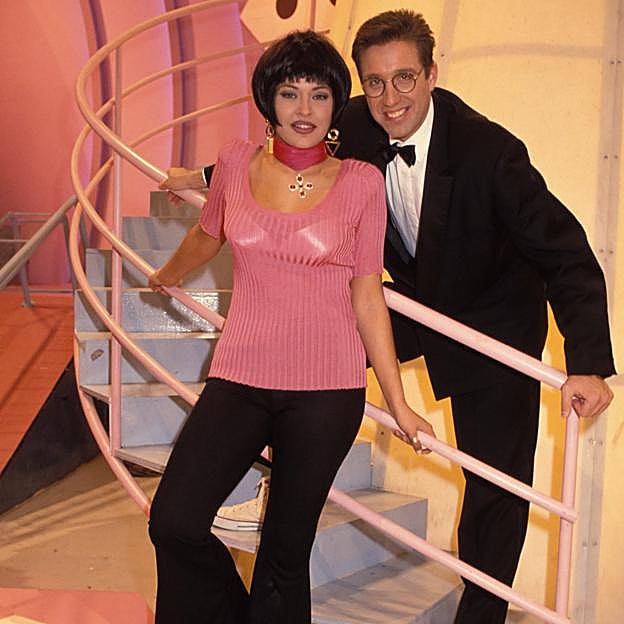 Patricia Pérez y Emilio Aragón en El Gran Juego de la Oca. 