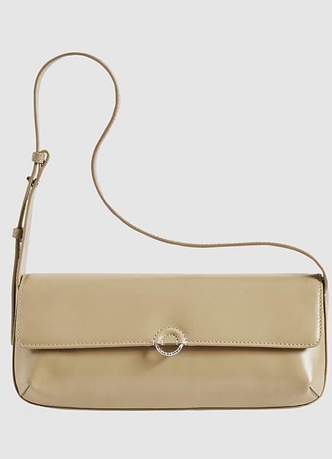 Imagen - Bolso de hombro de piel en beige de Claudie Pierlot.