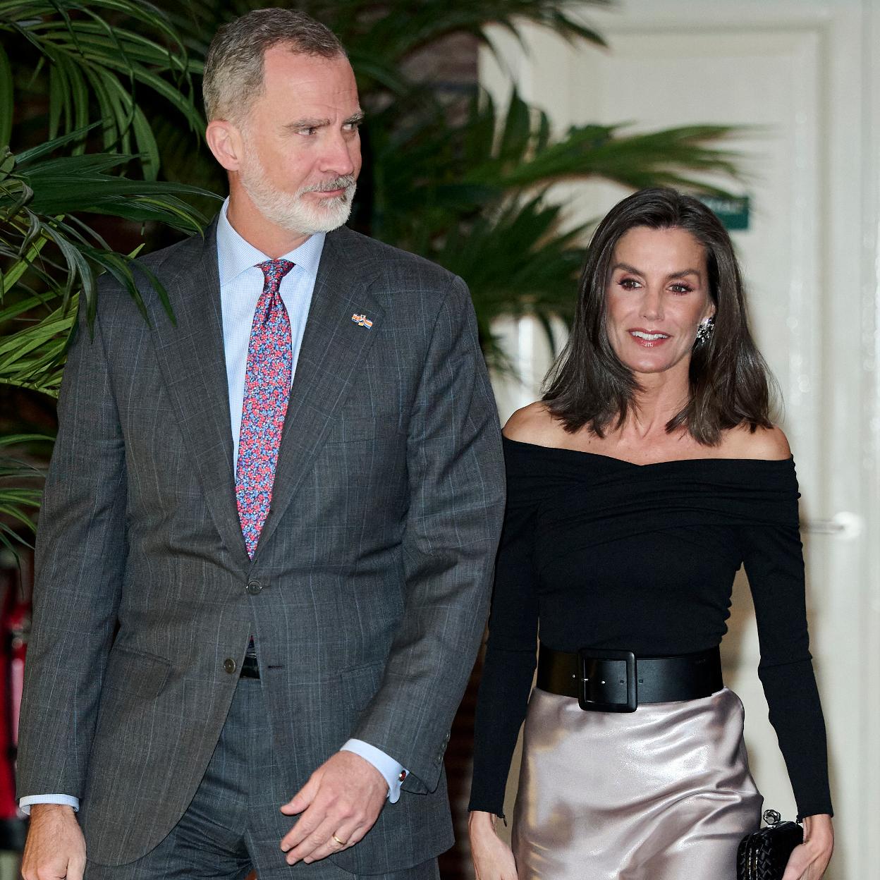 Felipe y Letizia en su primer acto en Holanda.