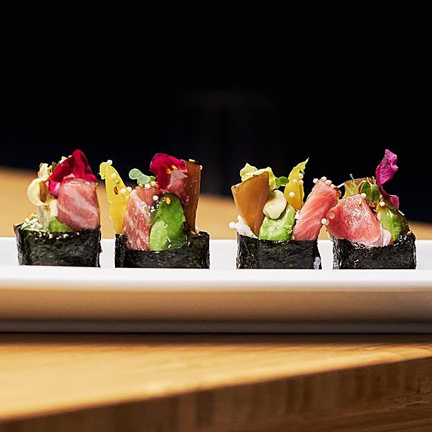 Uno de los platos elaborados por el chef Ben en el restaurante barcelonés Asagumo.