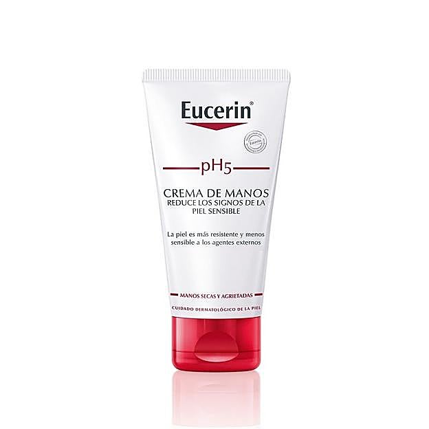 Eucerin crema de manos intensiva.