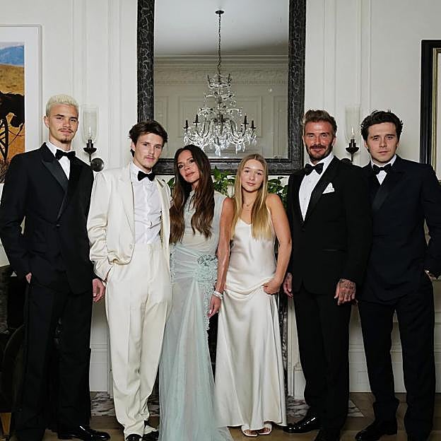 Brooklyn, Cruz, Victoria, Harper Seven, David y Romeo Beckham (de izquierda a derecha).