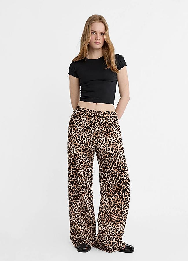 Imagen - Pantalones de leopardo con pernera ancha