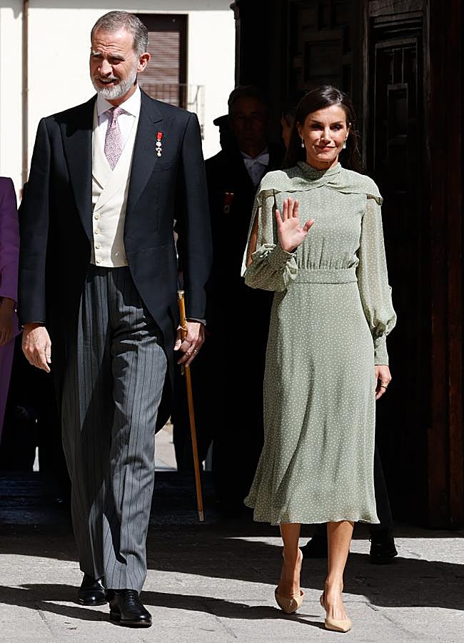 Imagen - La reina Letizia junto al rey Felipe en los Premios Cervantes 2019, entregados en 2022. (GTRES)