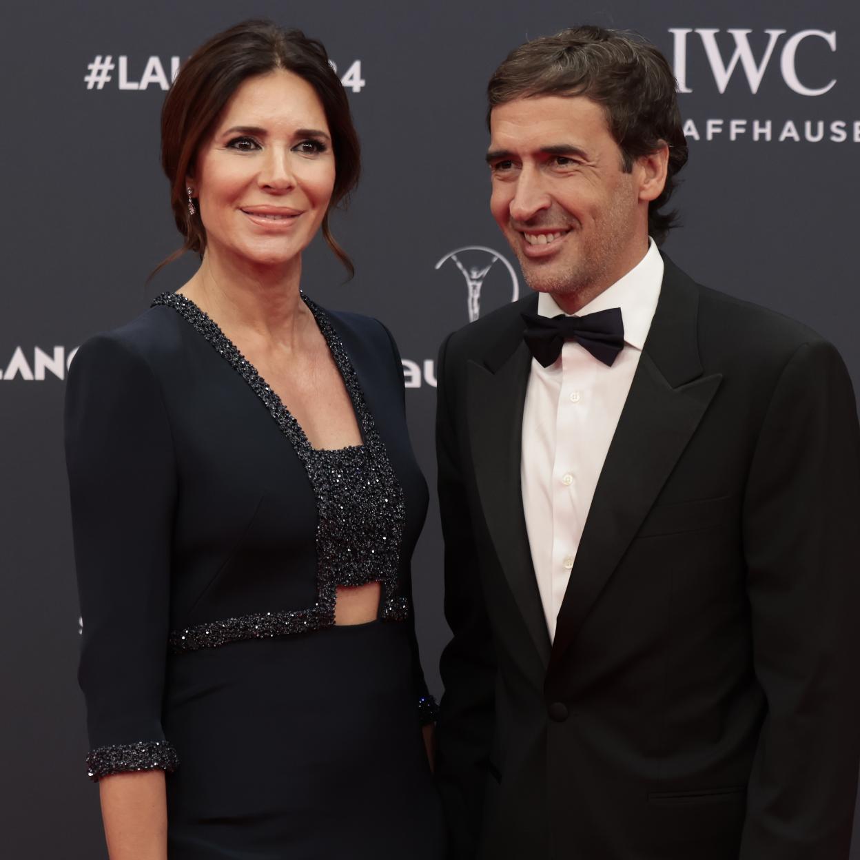 Mamen Sanz y Raúl González en los Premios Laureus 2024. 