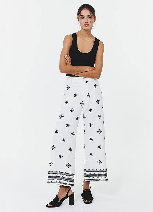 Imagen - Pantalones bordados tipo culotte
