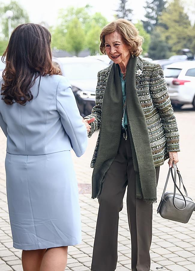 Imagen - El look de Doña Sofía para la conferencia en Cracovia (Polonia). / GTRES