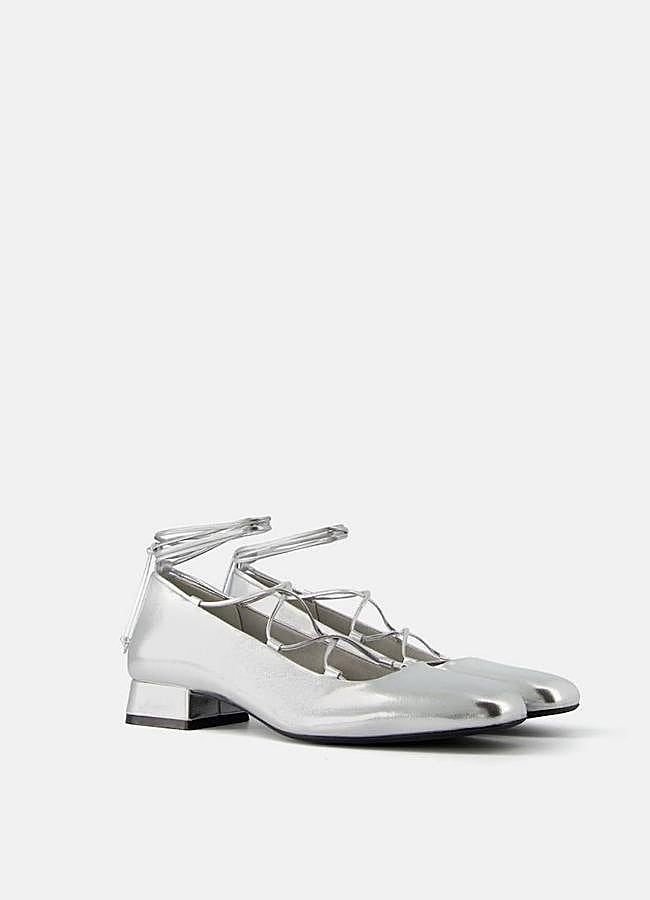 Imagen - Bailarinas metalizadas atadas