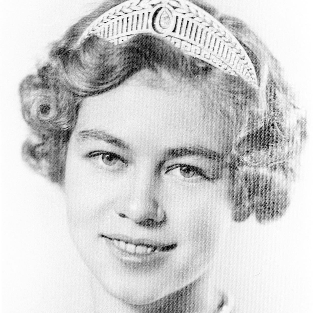 La reina Federica con la tiara Prusiana.