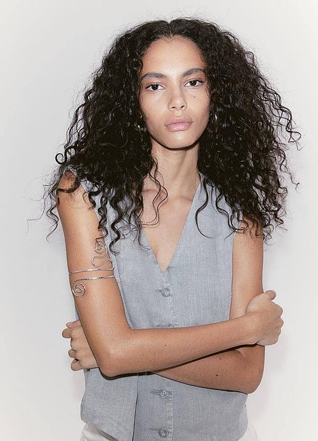 Imagen - Chaleco de lino oversize en gris