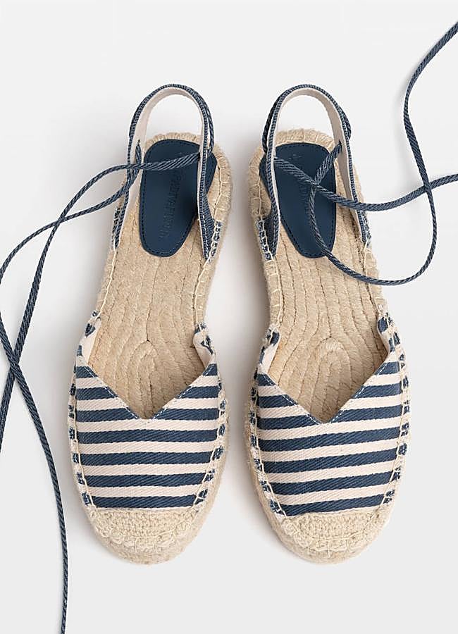 Imagen - Alpargatas planas con estampado a rayas