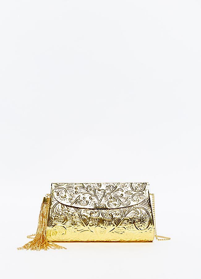 Imagen - Bolso rígido labrado en dorado de Sfera.