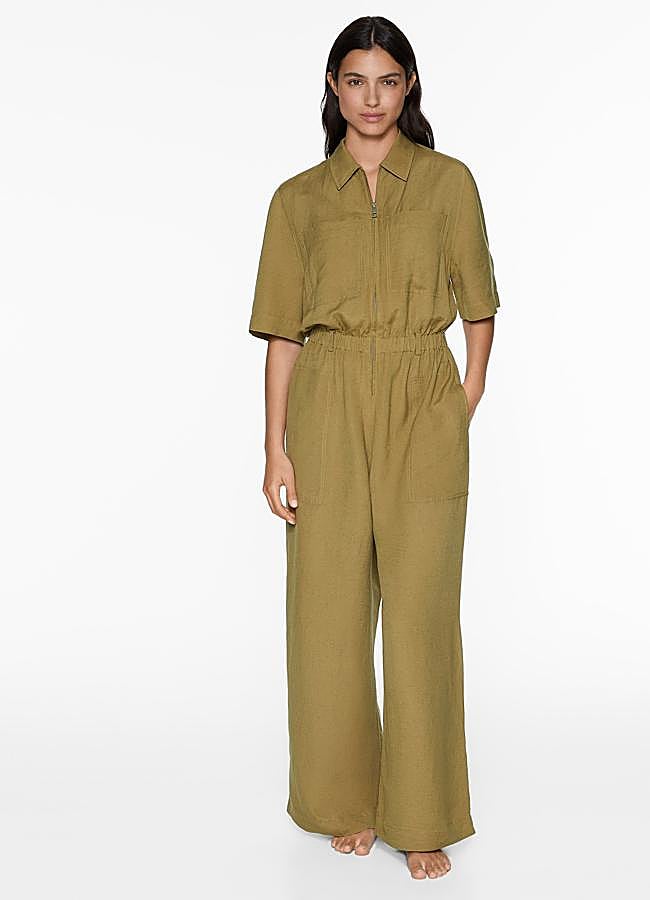 Imagen - Mono largo de lino de Oysho.