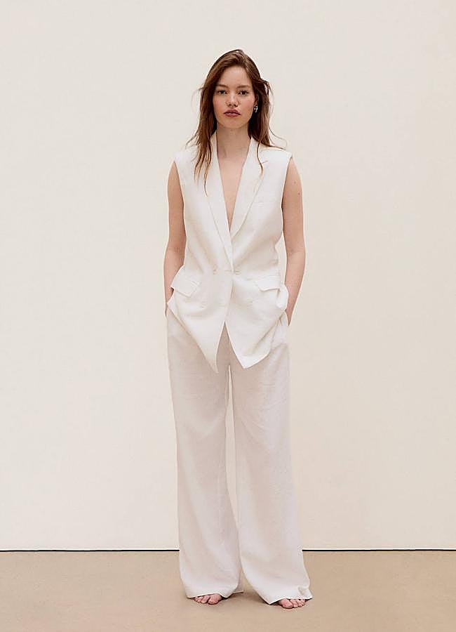 Imagen - Traje de lino color blanco