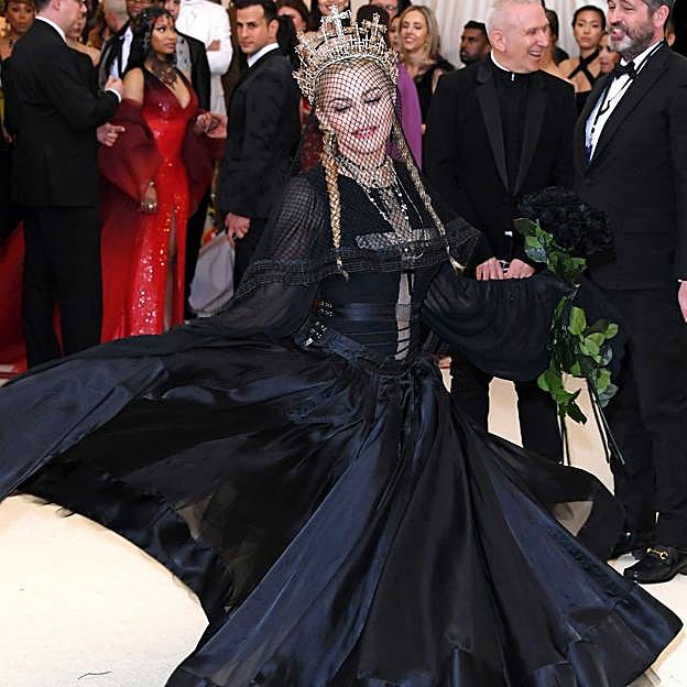 Madonna en la Gala MET de 2018. 