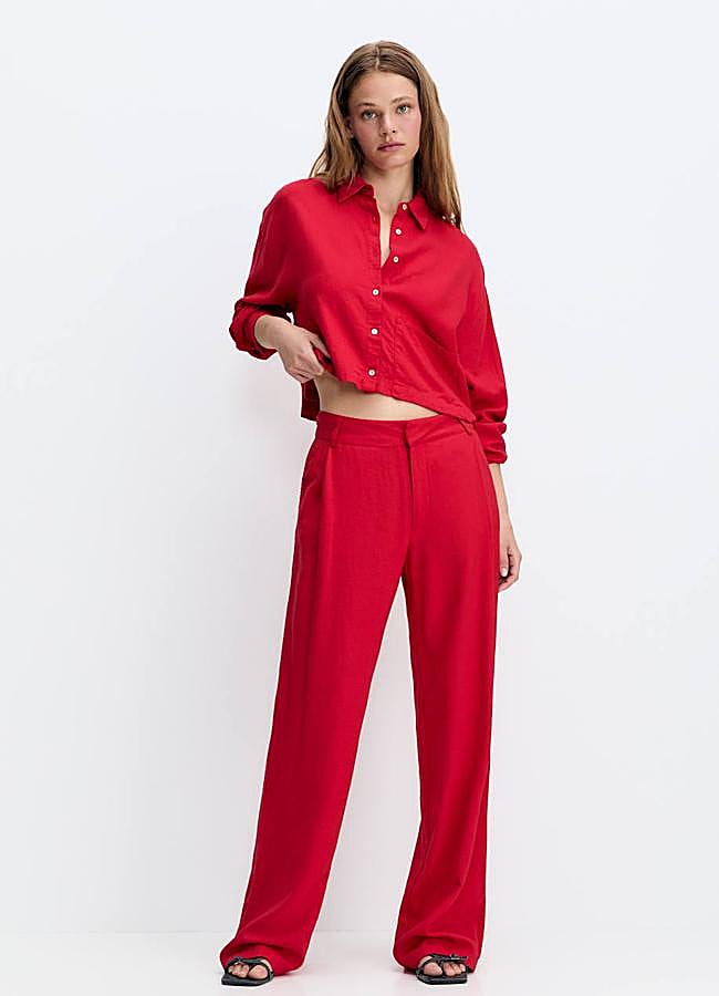 Imagen - Pantalones cómodos de corte ancho con pinzas