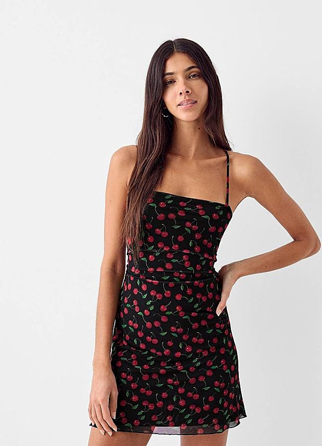 Imagen - Vestido corto con estampado de cerezas